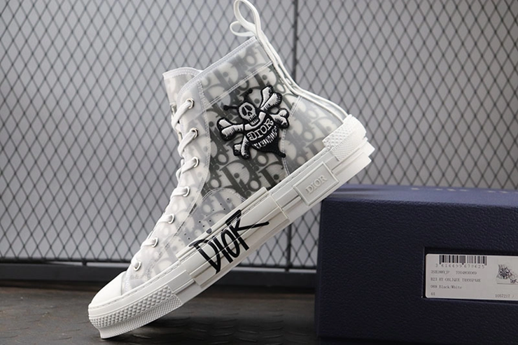 디올 x 숀 B23 하이 오블리크 캔버스 꿀벌 자수 패치