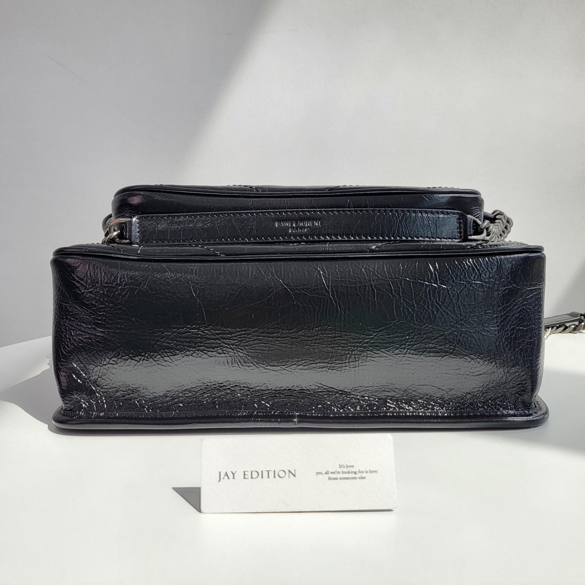 생로랑 니키백 미디움 빈티지 레더