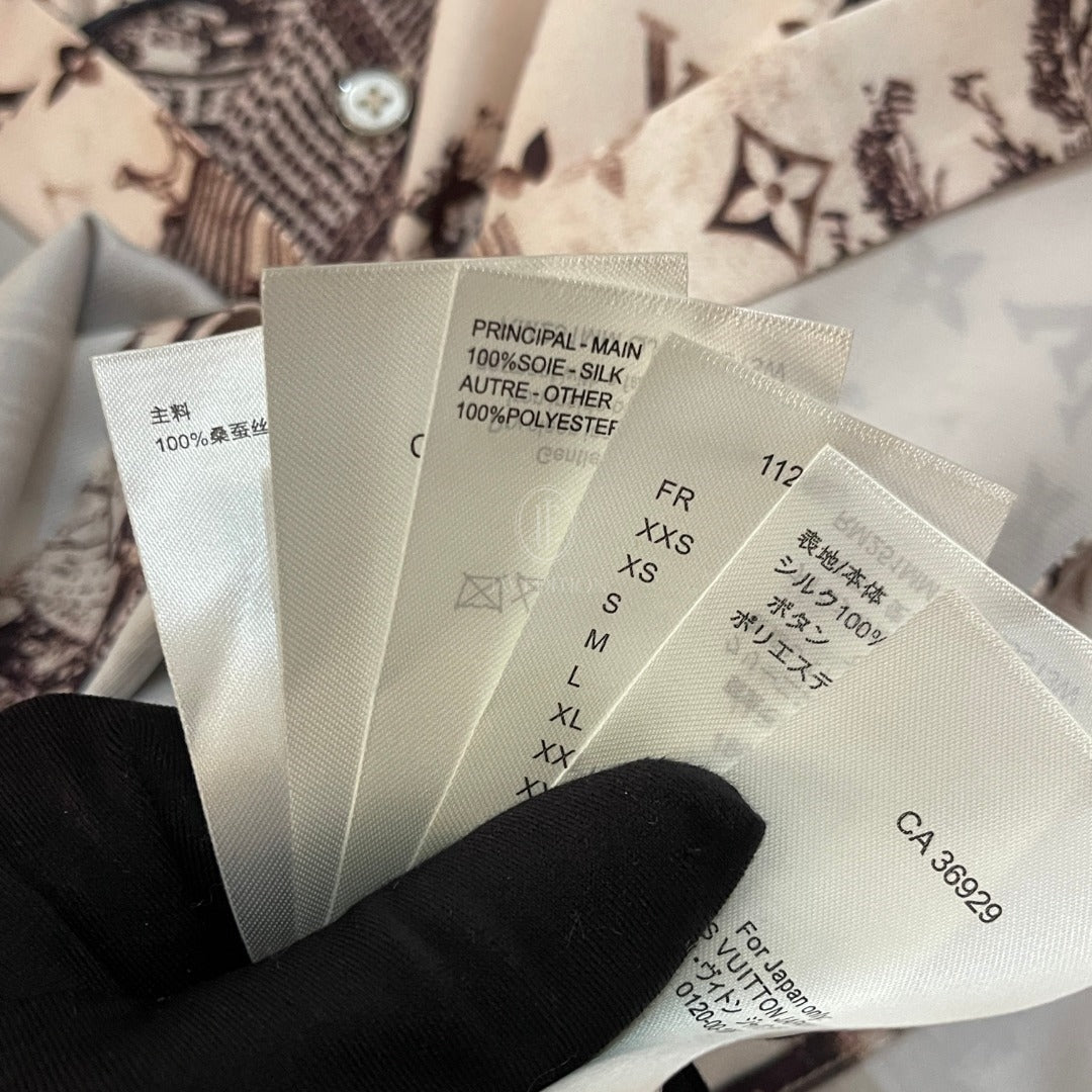 루이비통 롱슬리브 실크 셔츠 베쥬