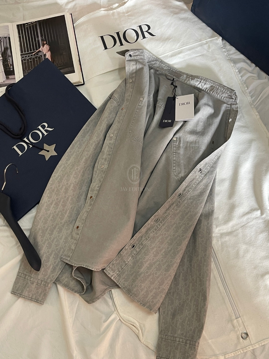 디올 오블리크 데님 셔츠