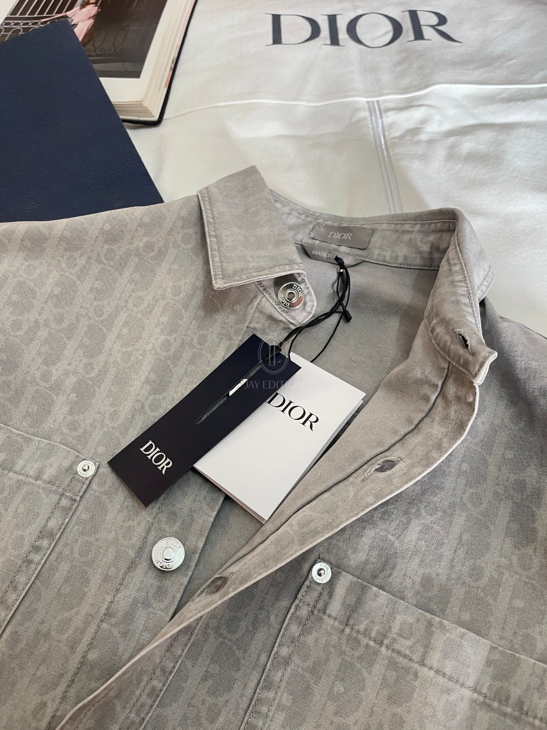 디올 오블리크 데님 셔츠