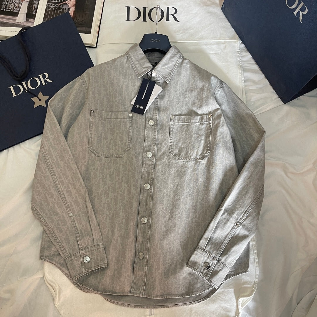 디올 오블리크 데님 셔츠