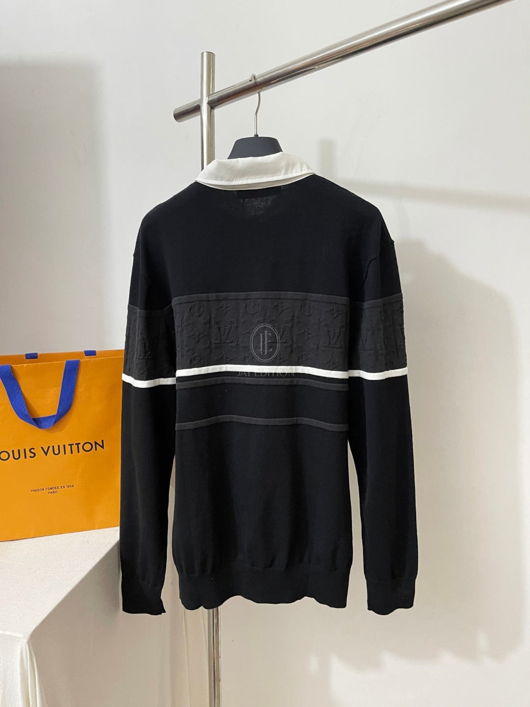 루이비통 모노그램 자카드 롱 슬리브 폴로 셔츠