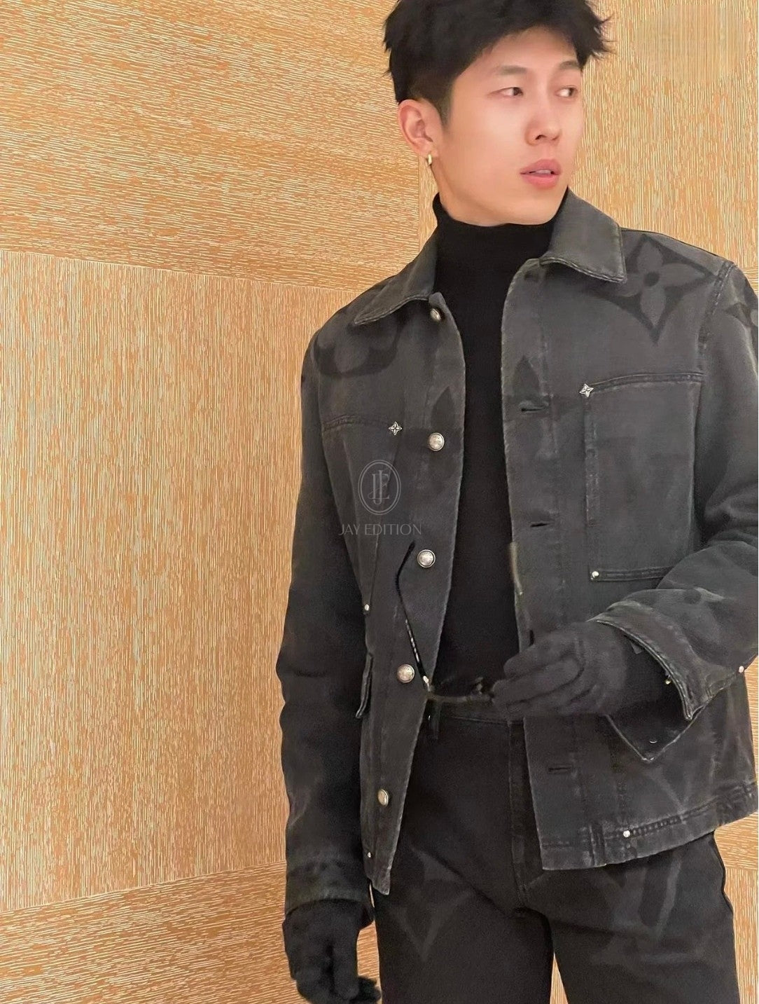 루이비통 쇼트 슬리브드 데님 워크웨어 셔츠