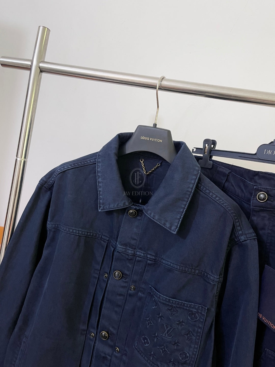 루이비통 가먼트 다이드 데님 타입 트러커 자켓
