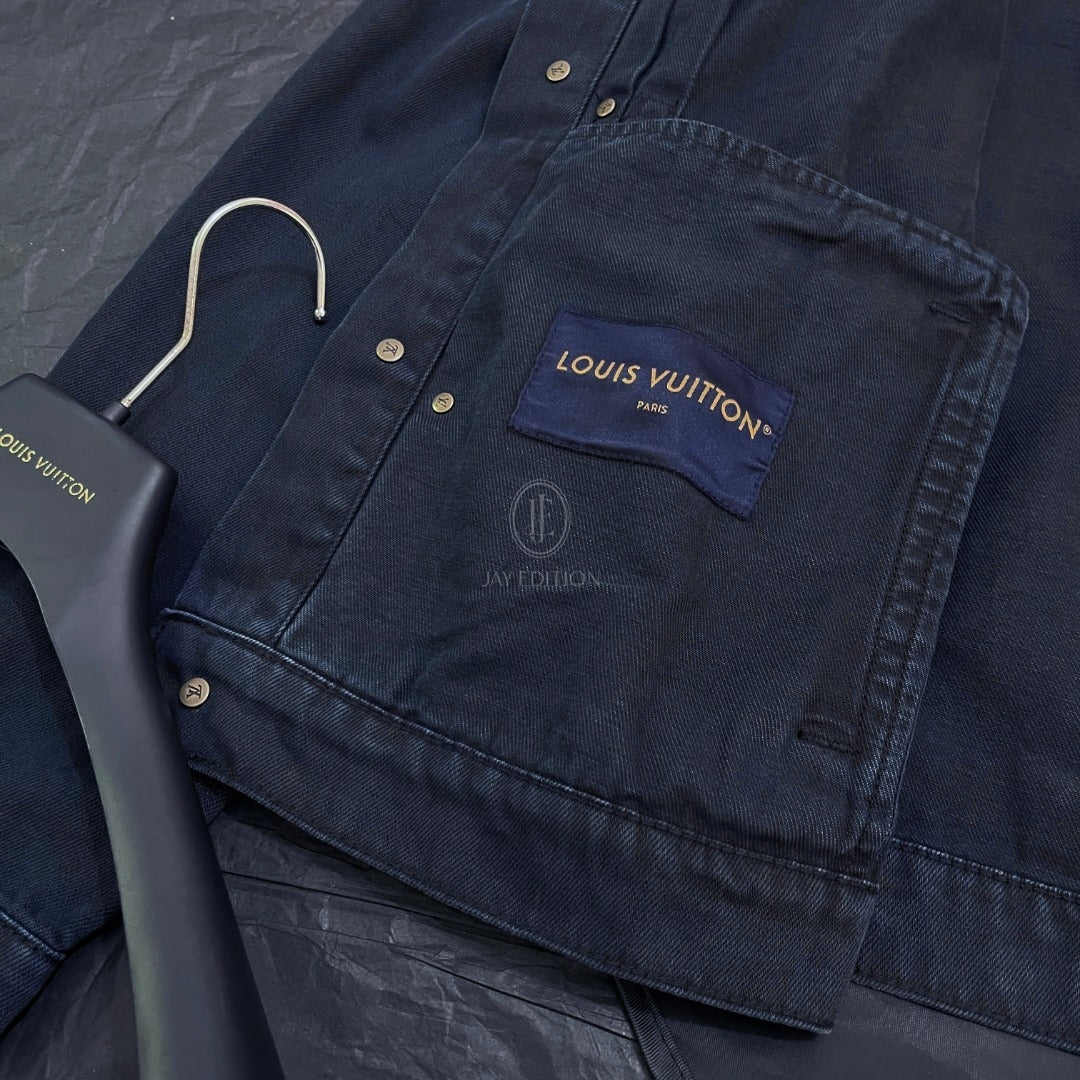 루이비통 가먼트 다이드 데님 타입 트러커 자켓