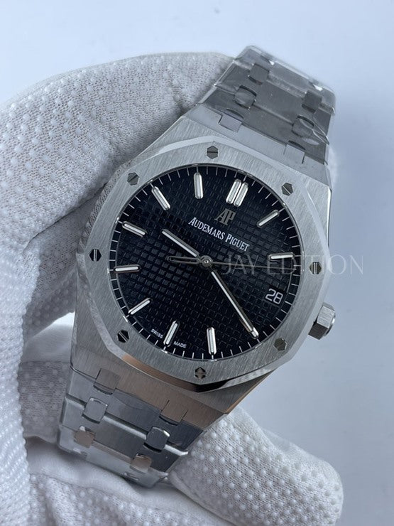 오데마피게 로얄오크 15500 스틸 블랙 다이얼