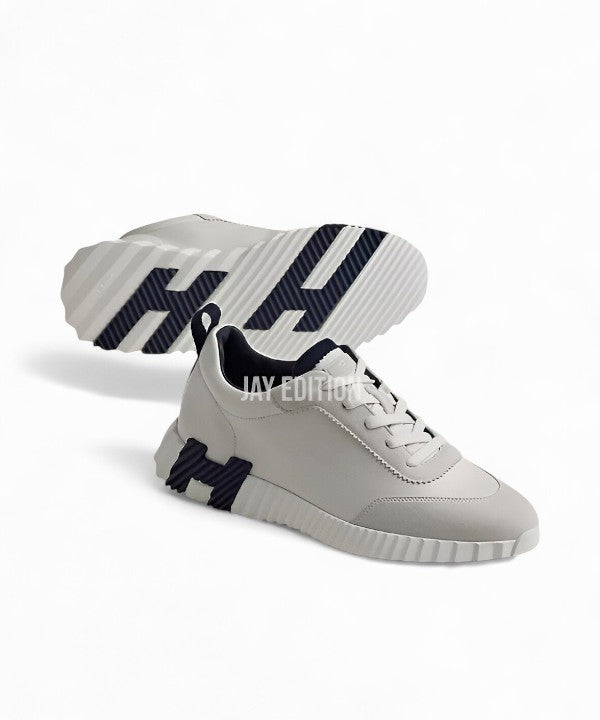 에르메스 바운싱 스니커즈 메시와 가죽 믹스 어퍼, H 컷아웃 디테일과 경량 러버 솔의 스포티한 스니커즈