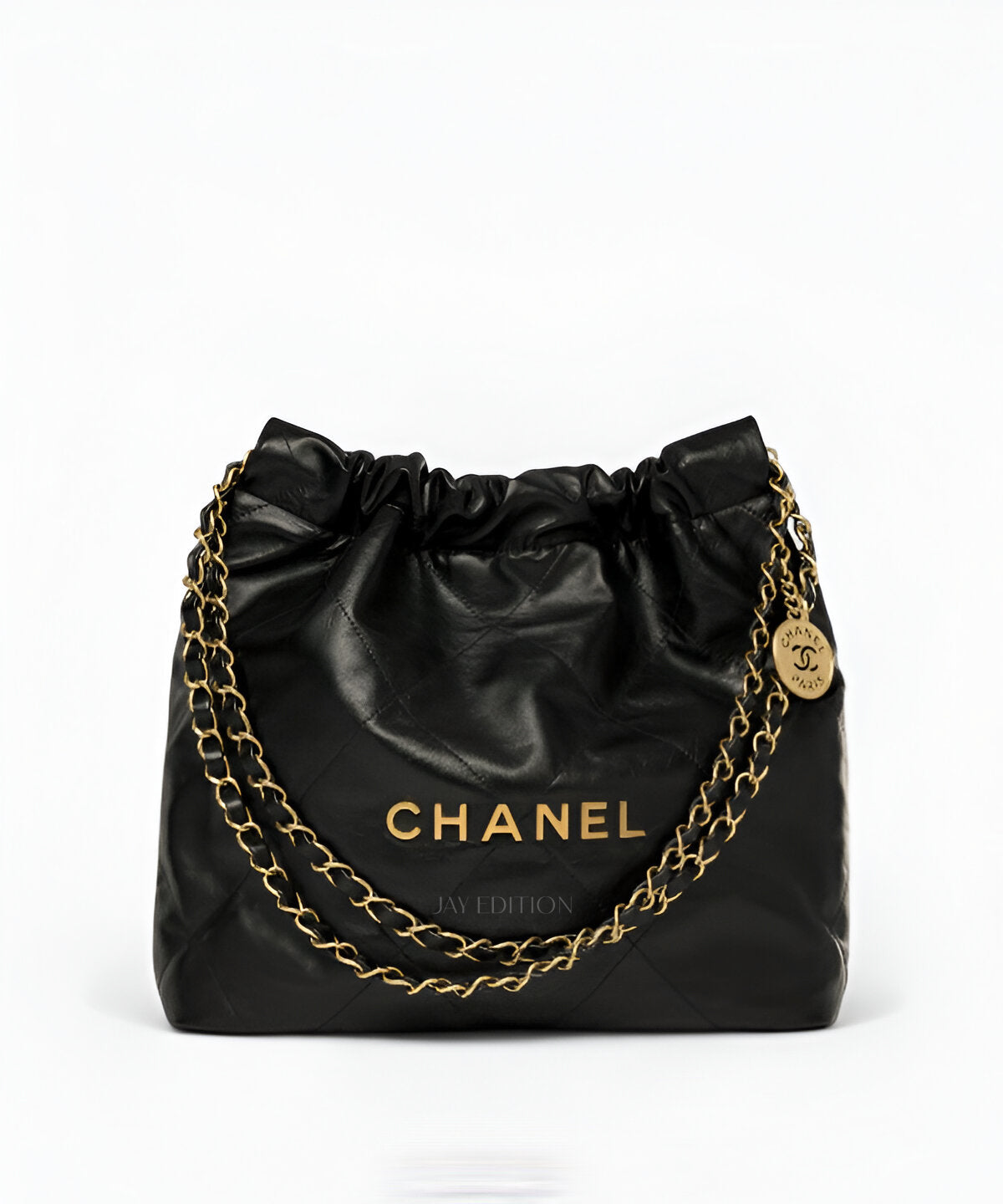 샤넬 22백 스몰 퀼팅 소프트 가죽 체인 스트랩 샤넬 로고 백