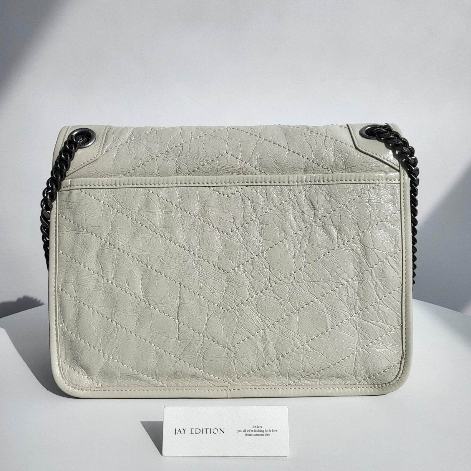 생로랑 니키백 미디움 빈티지 레더