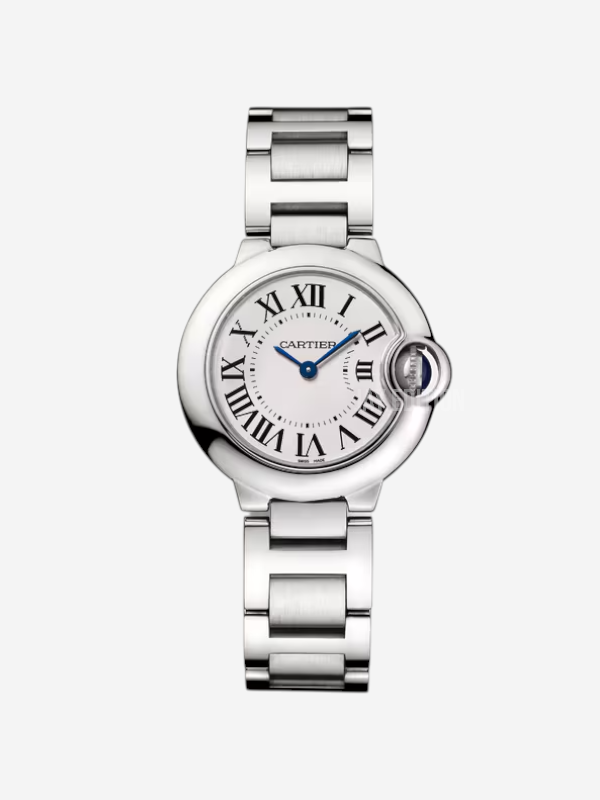 까르띠에 발롱 블루 28mm 쿼츠 여성용 라운드 클래식 시계