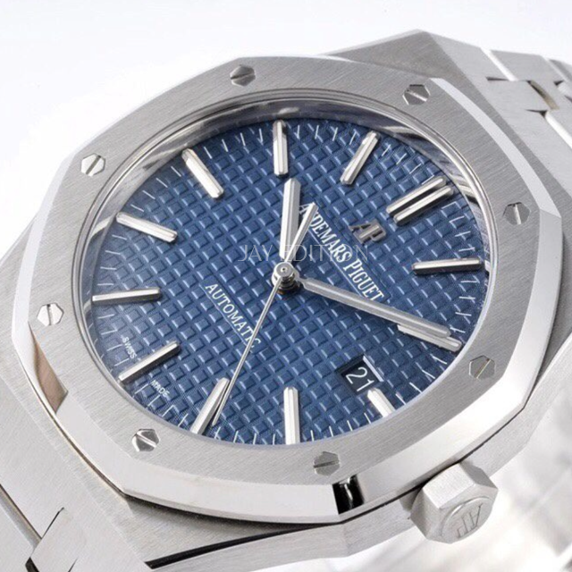 오데마피게 로얄오크 15400 스틸 블루 다이얼