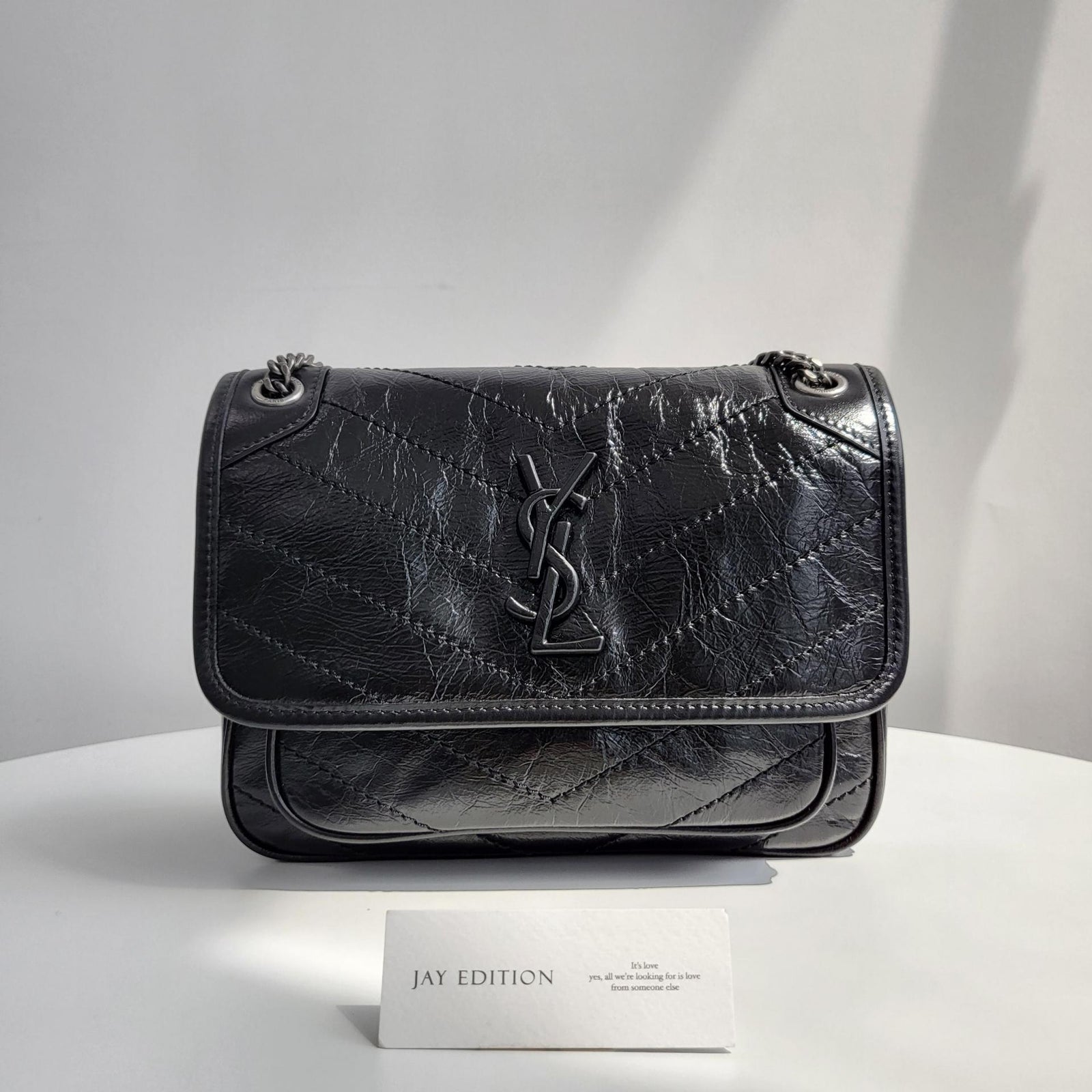 생로랑 니키백 베이비 빈티지 레더