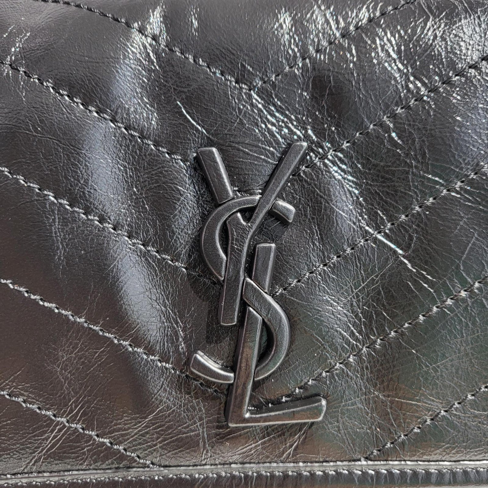 생로랑 니키백 미디움 빈티지 레더