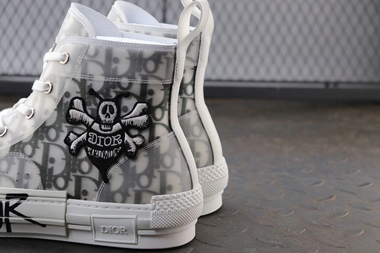 디올 x 숀 B23 하이 오블리크 캔버스 꿀벌 자수 패치