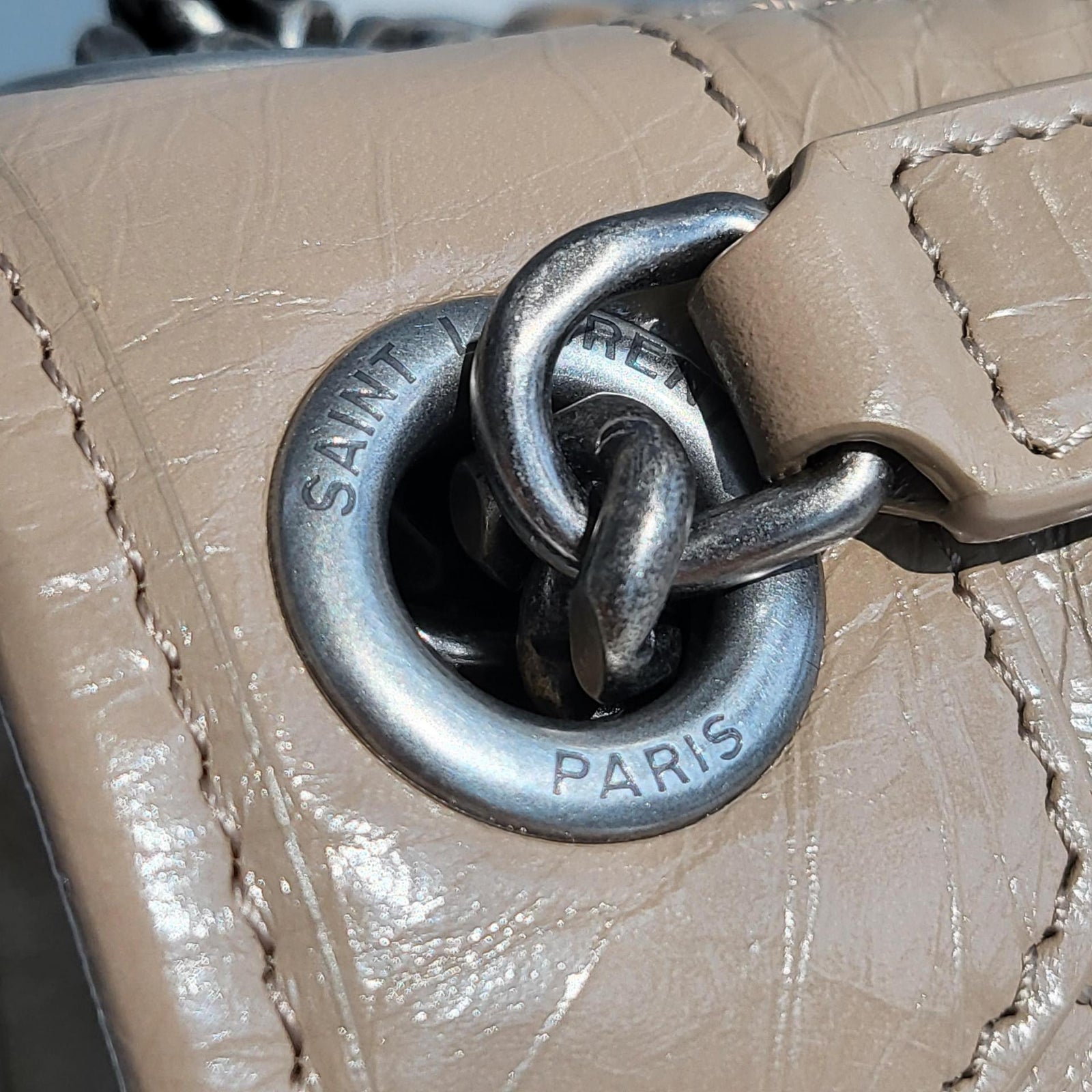 생로랑 니키백 미디움 빈티지 레더