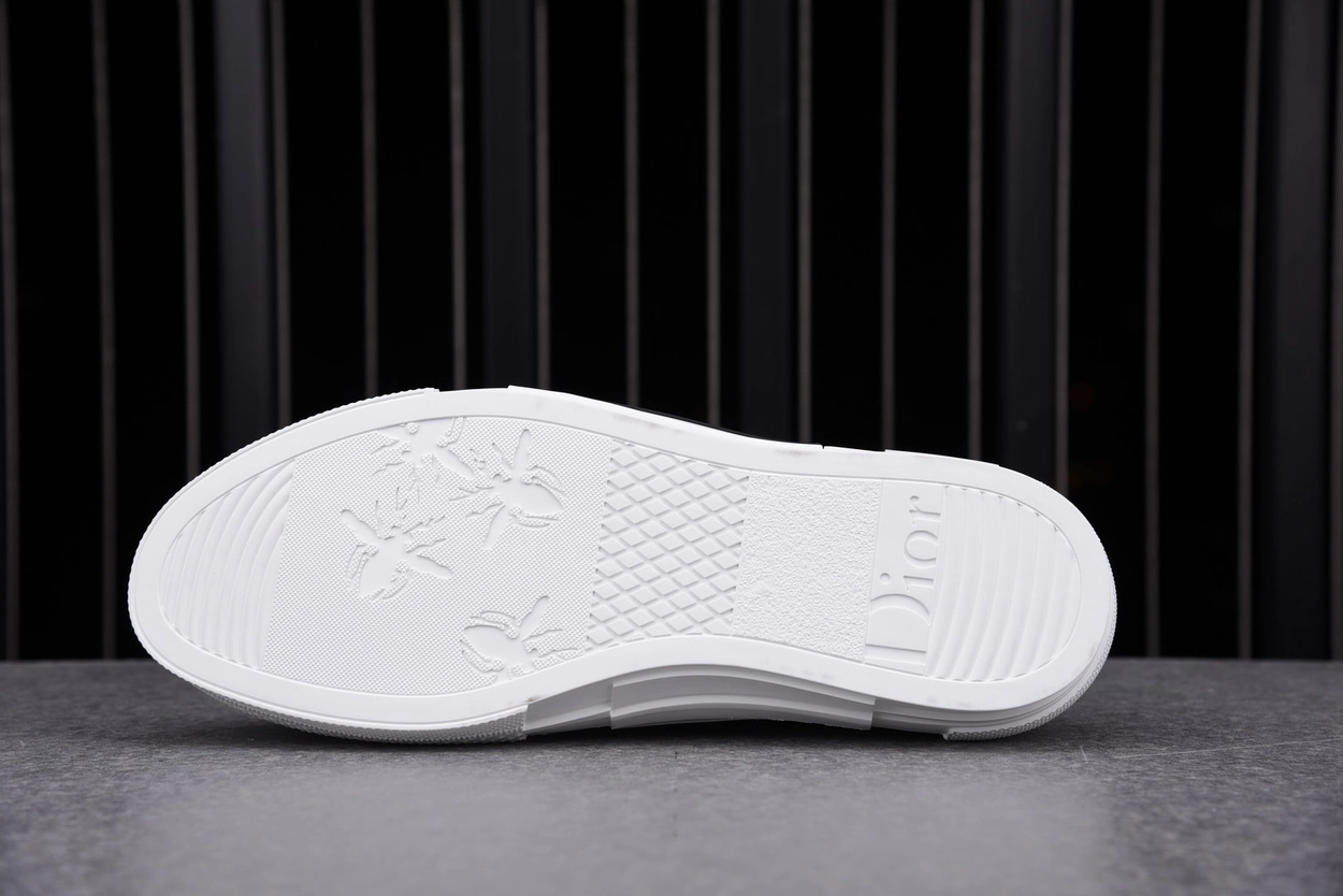 디올 x 다니엘 아샴 B23 로우탑 스니커즈 화이트 캔버스 뉴스프린트