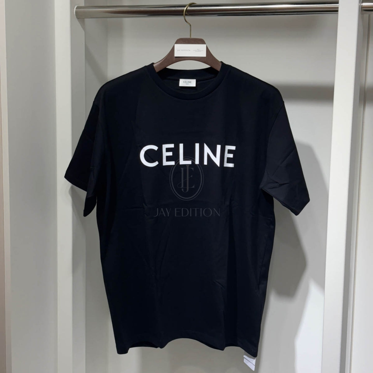 1% 셀린느 코튼 저지 루즈 티셔츠