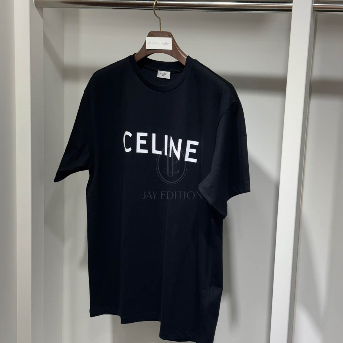 1% 셀린느 코튼 저지 루즈 티셔츠