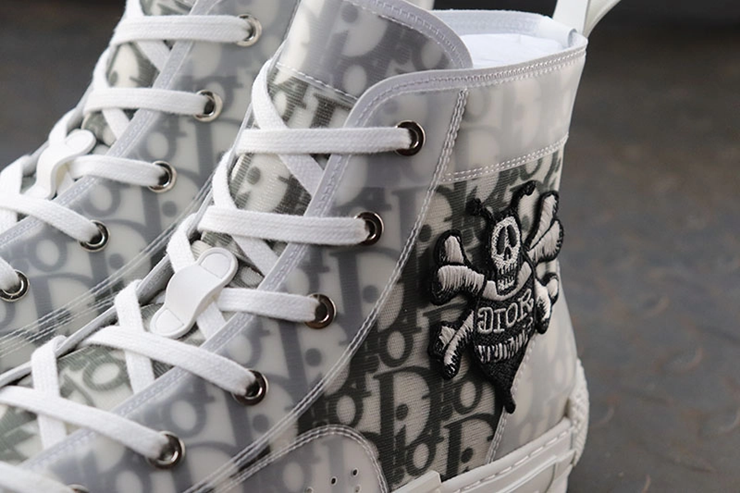 디올 x 숀 B23 하이 오블리크 캔버스 꿀벌 자수 패치