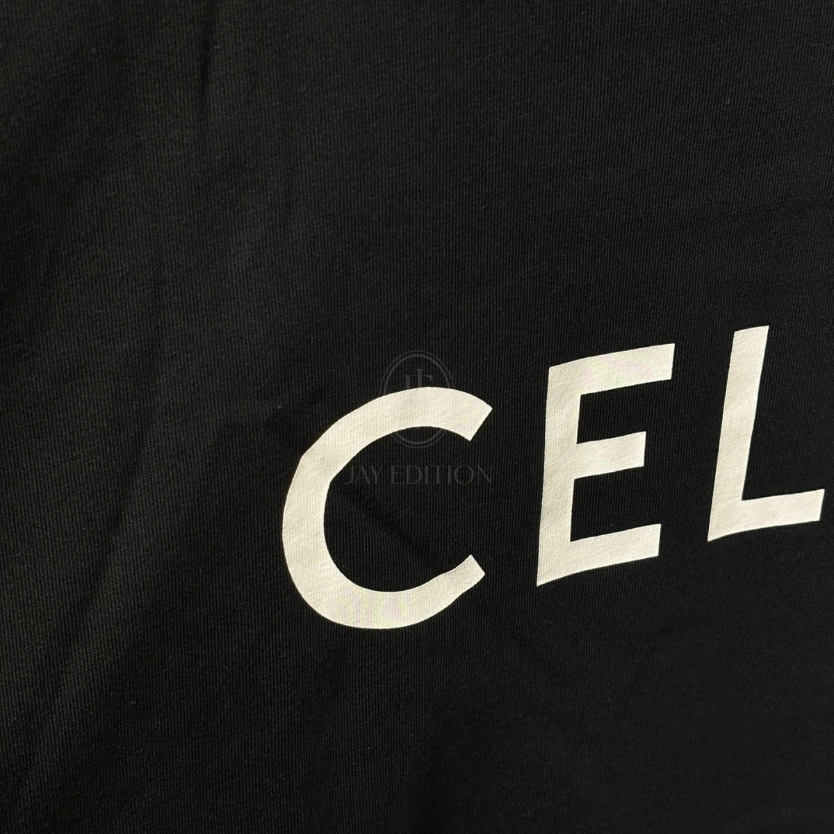 1% 셀린느 코튼 저지 루즈 티셔츠