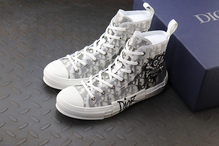 디올 x 숀 B23 하이 오블리크 캔버스 꿀벌 자수 패치