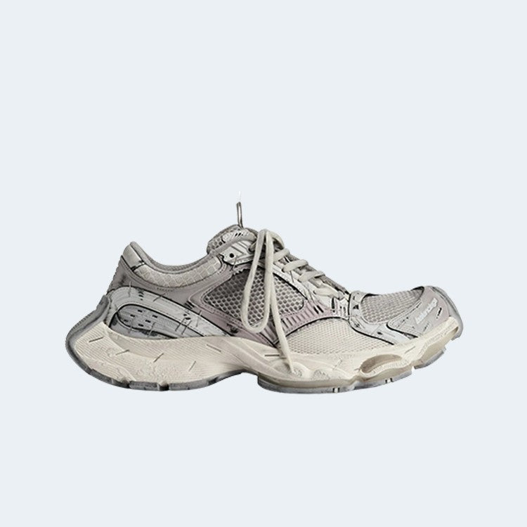 발렌시아가 스테이플러 스니커즈 베이지 그레이 뉴트럴 컬러 빈티지 디테일 스니커즈