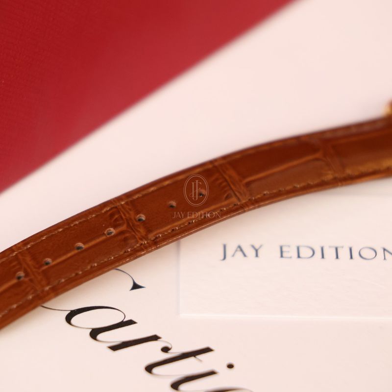 까르띠에 탱크 루이 옐로우골드 브라운스트랩