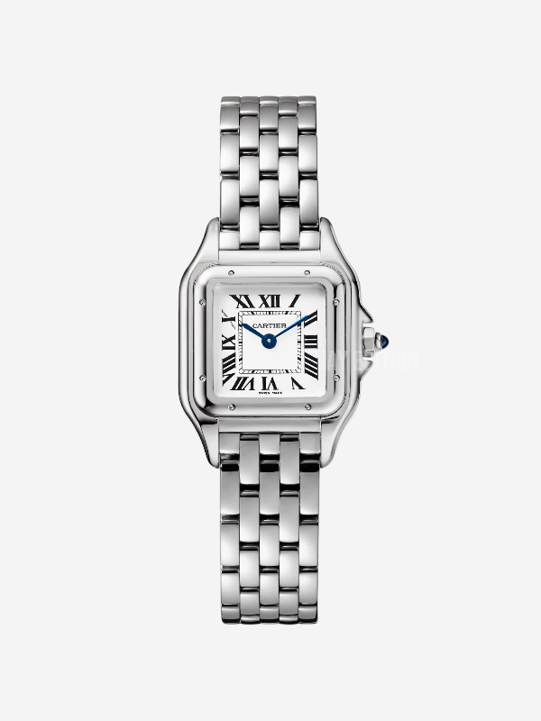 까르띠에 팬더 스몰 스틸브레이슬릿 정사각형 여성 시계 스틸 소재