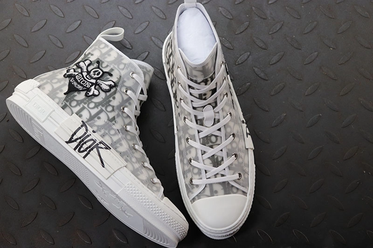 디올 x 숀 B23 하이 오블리크 캔버스 꿀벌 자수 패치