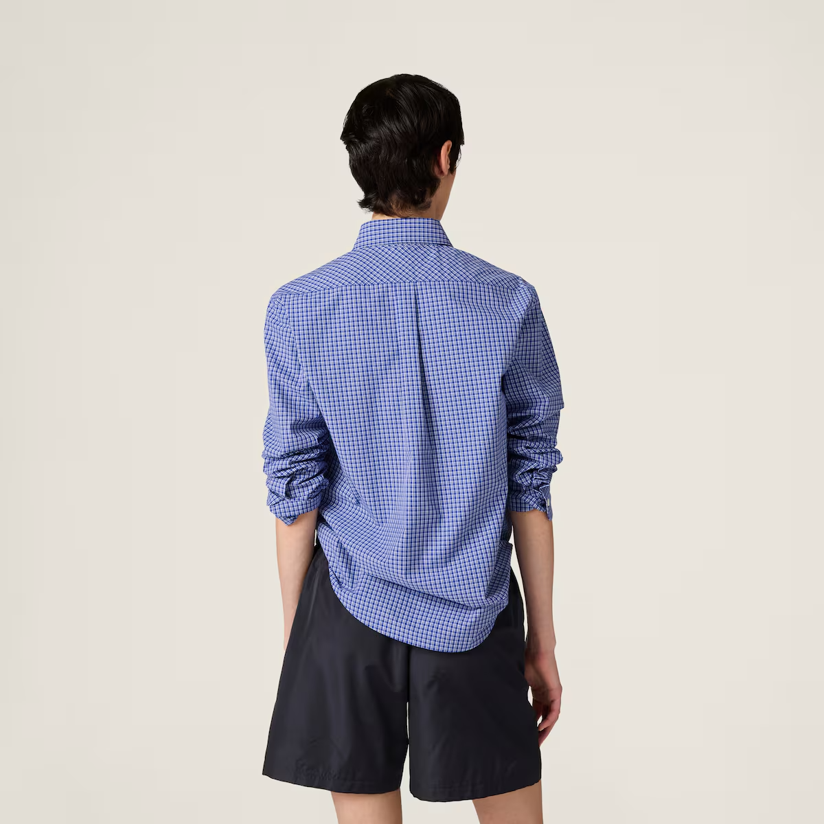 미우미우 체크 팝린 셔츠