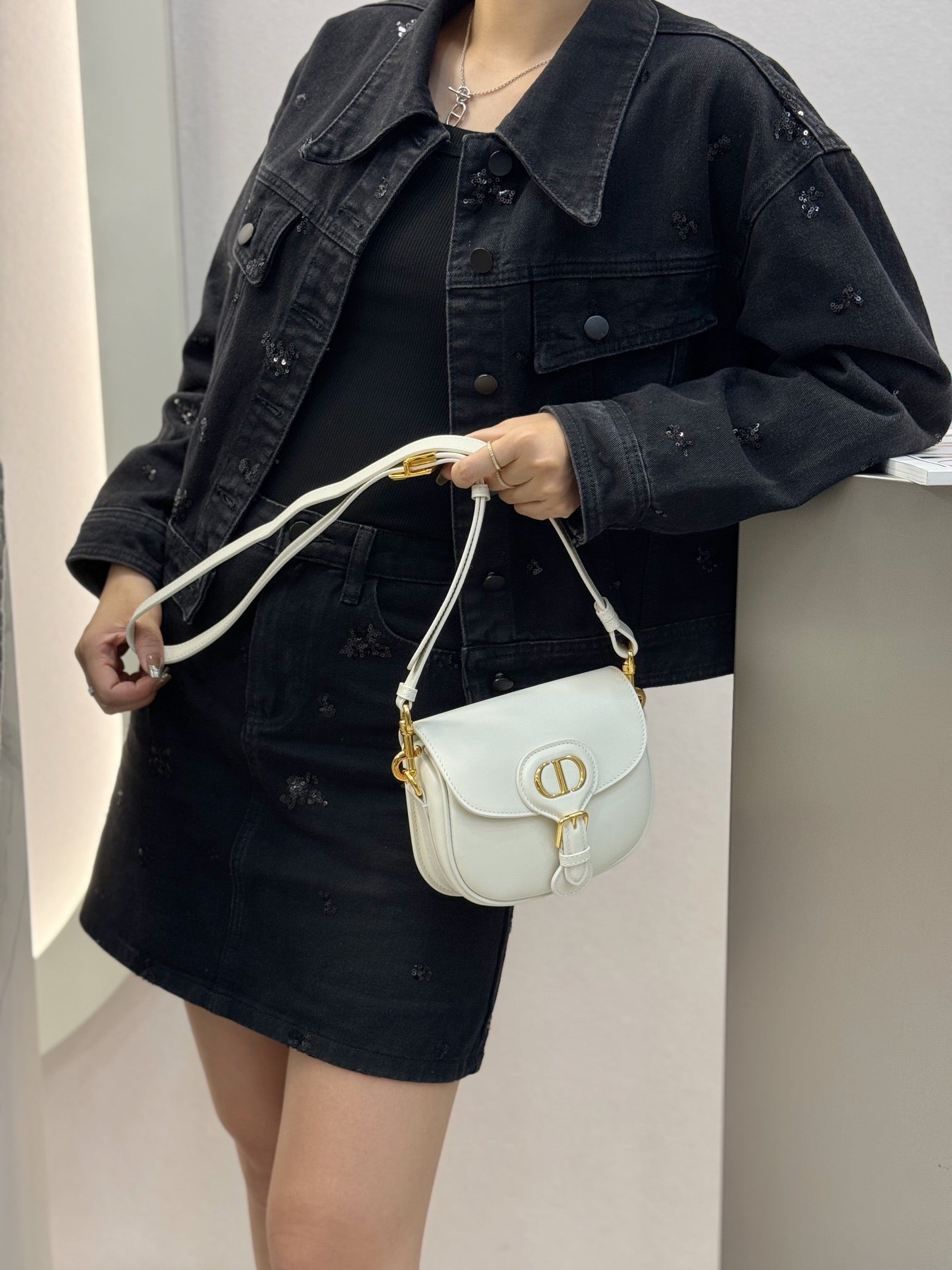 디올 바비백 레더 스몰,미디움