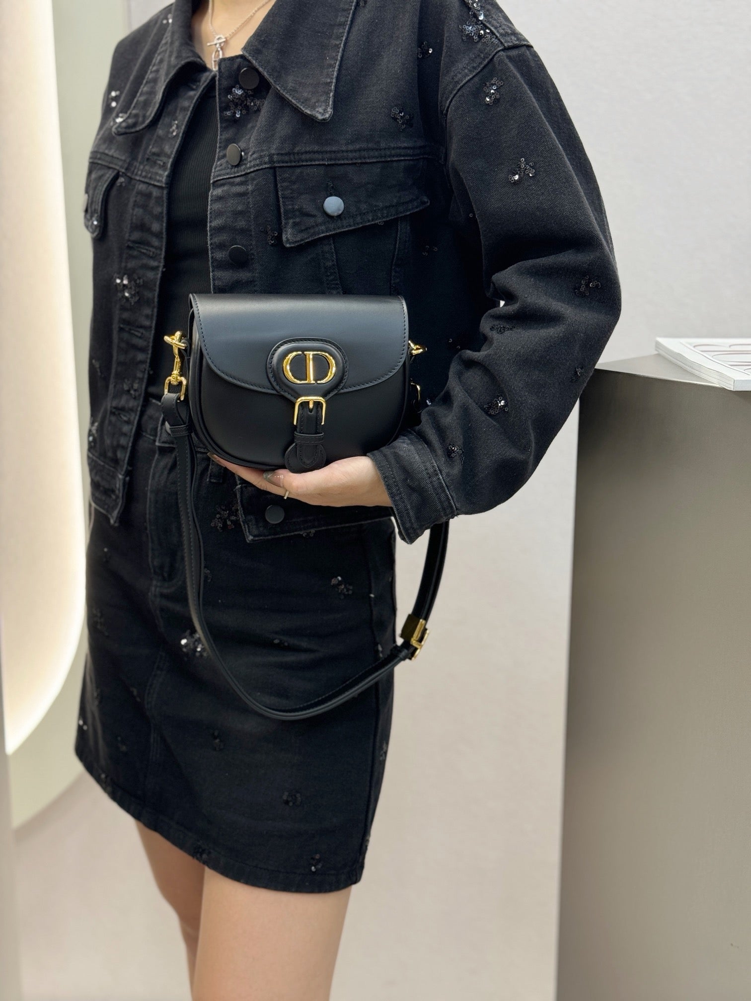 디올 바비백 레더 스몰,미디움