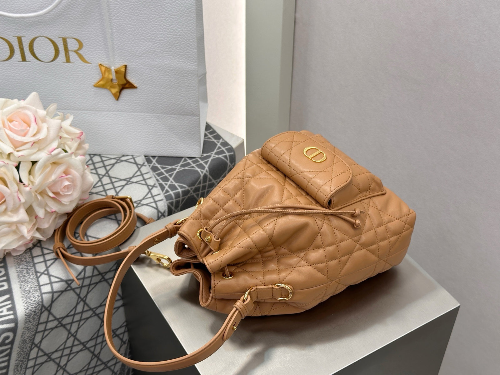 디올 카로 스몰 버킷백