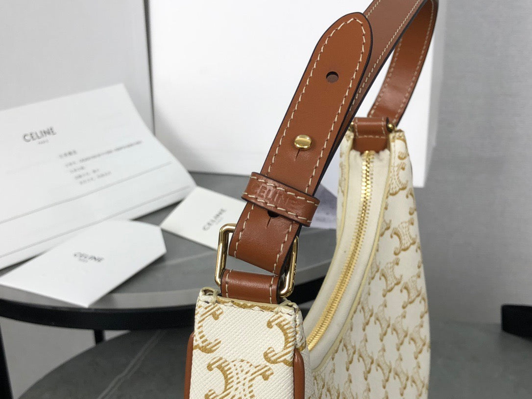 셀린느 아바 숄더백 캔버스