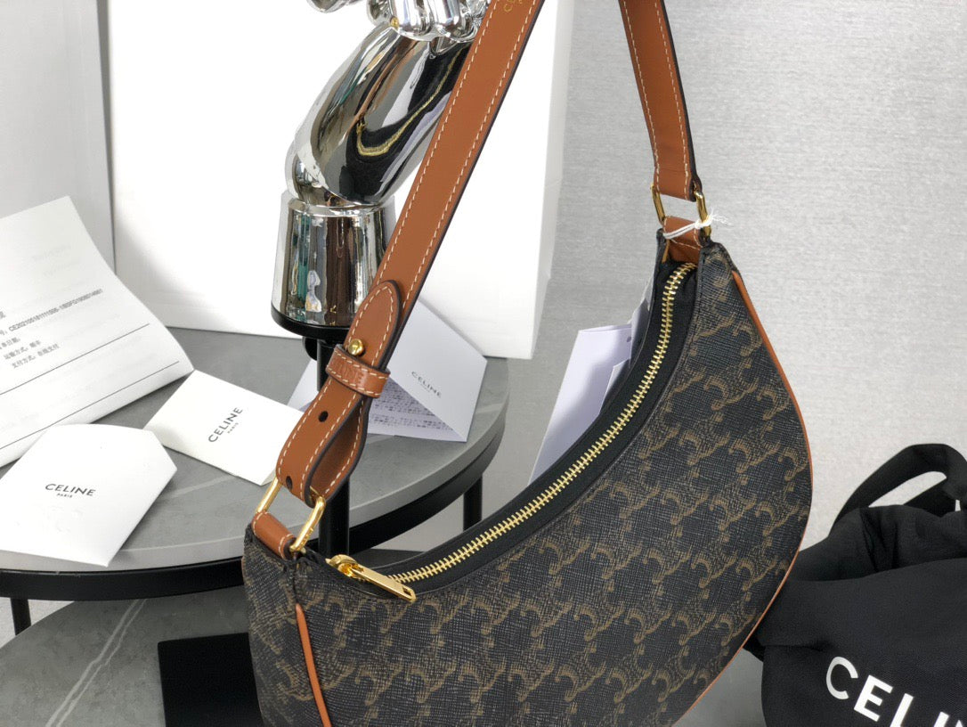 셀린느 아바 숄더백 캔버스