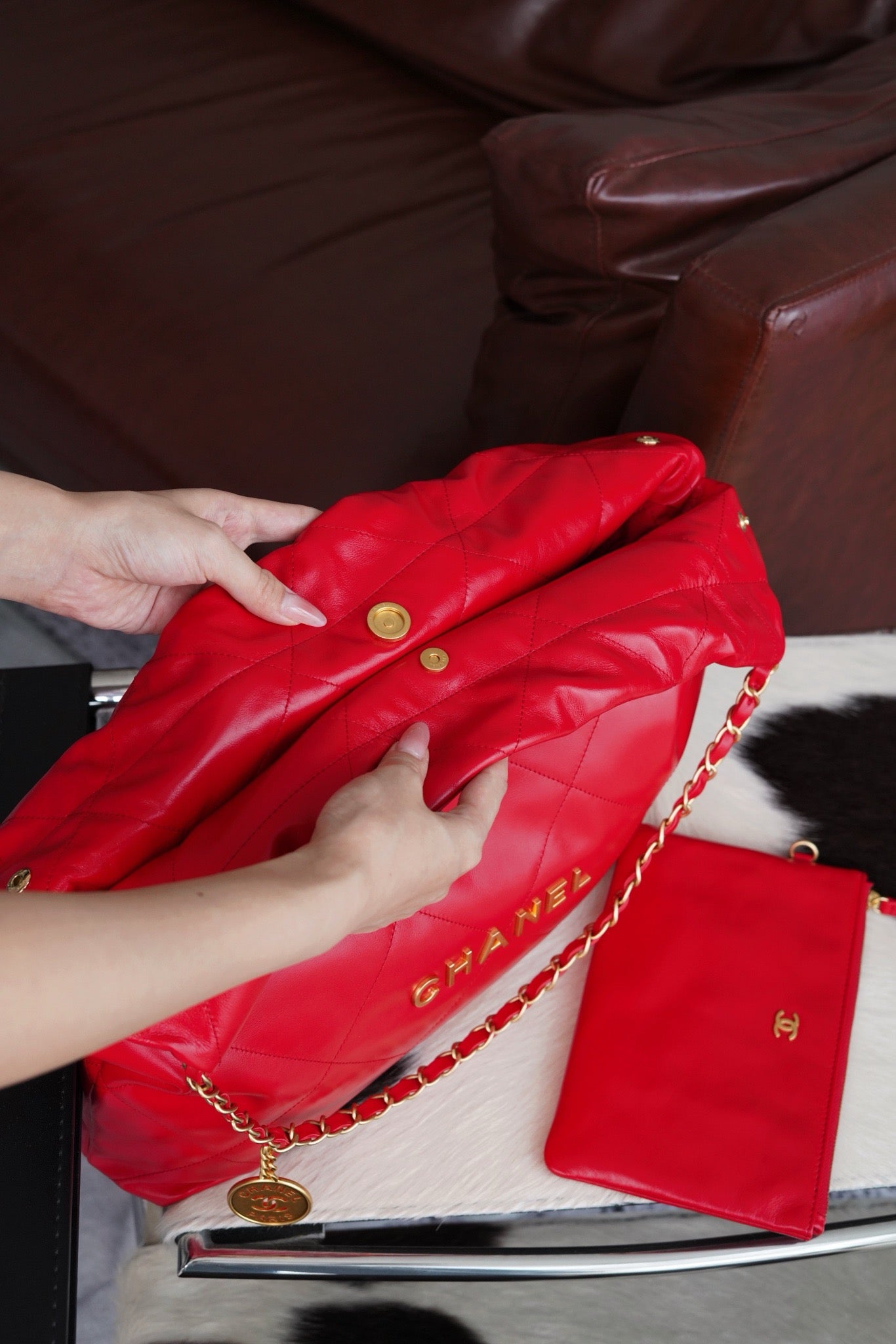 샤넬 22백 미디움 (유색)