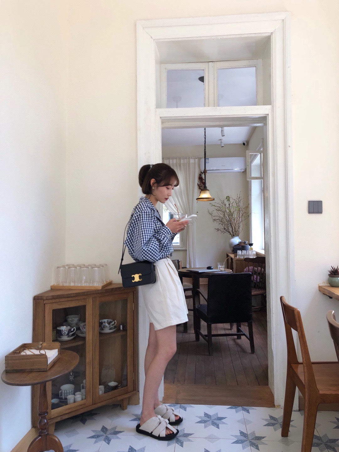 셀린느 트리옹프 숄더백 틴