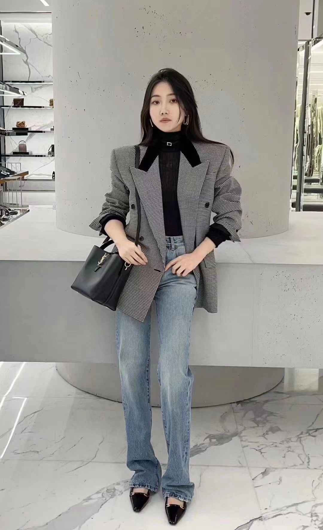 생로랑 LE 37 버킷백 미니