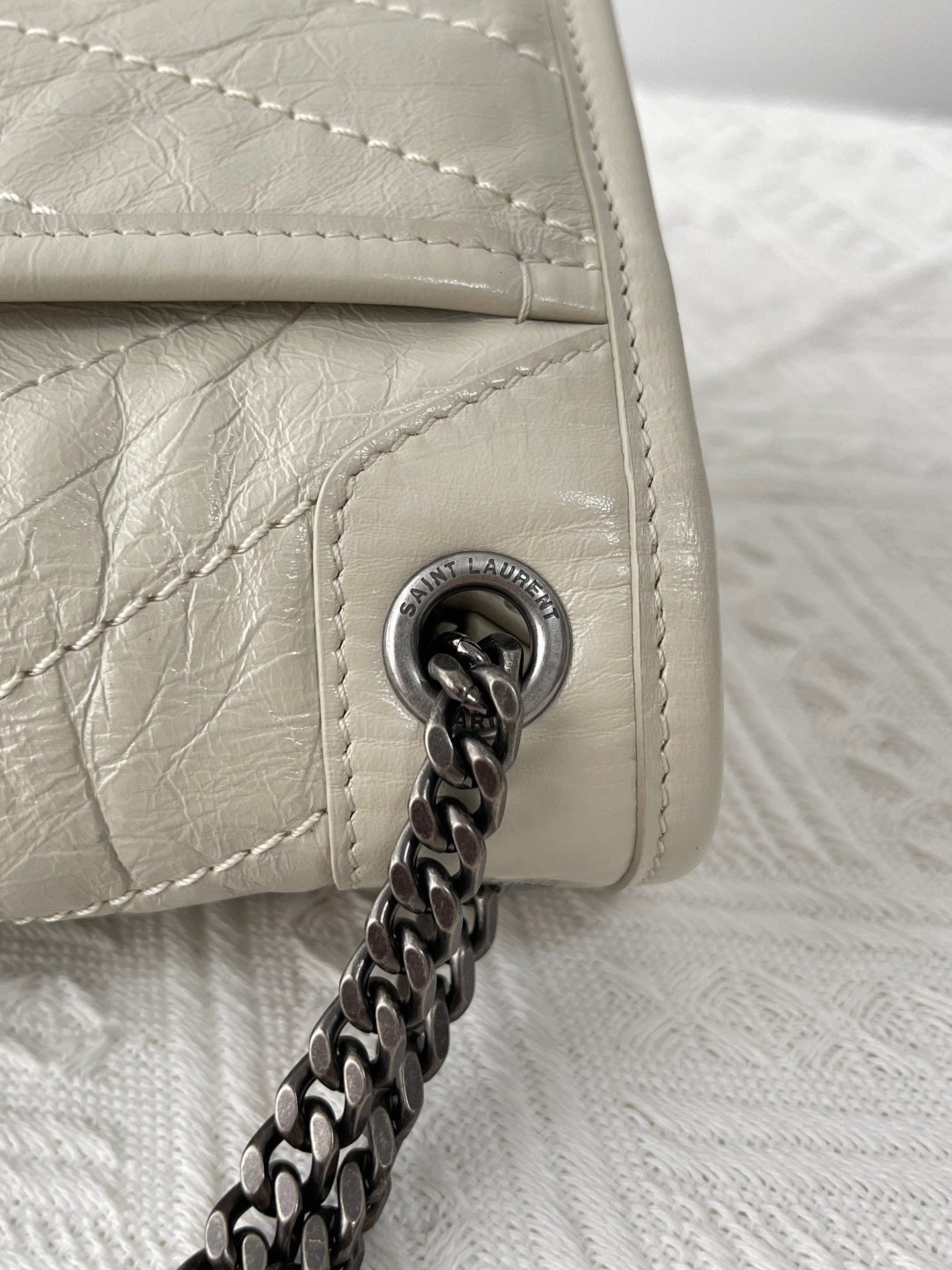 생로랑 니키백 베이비 빈티지 레더