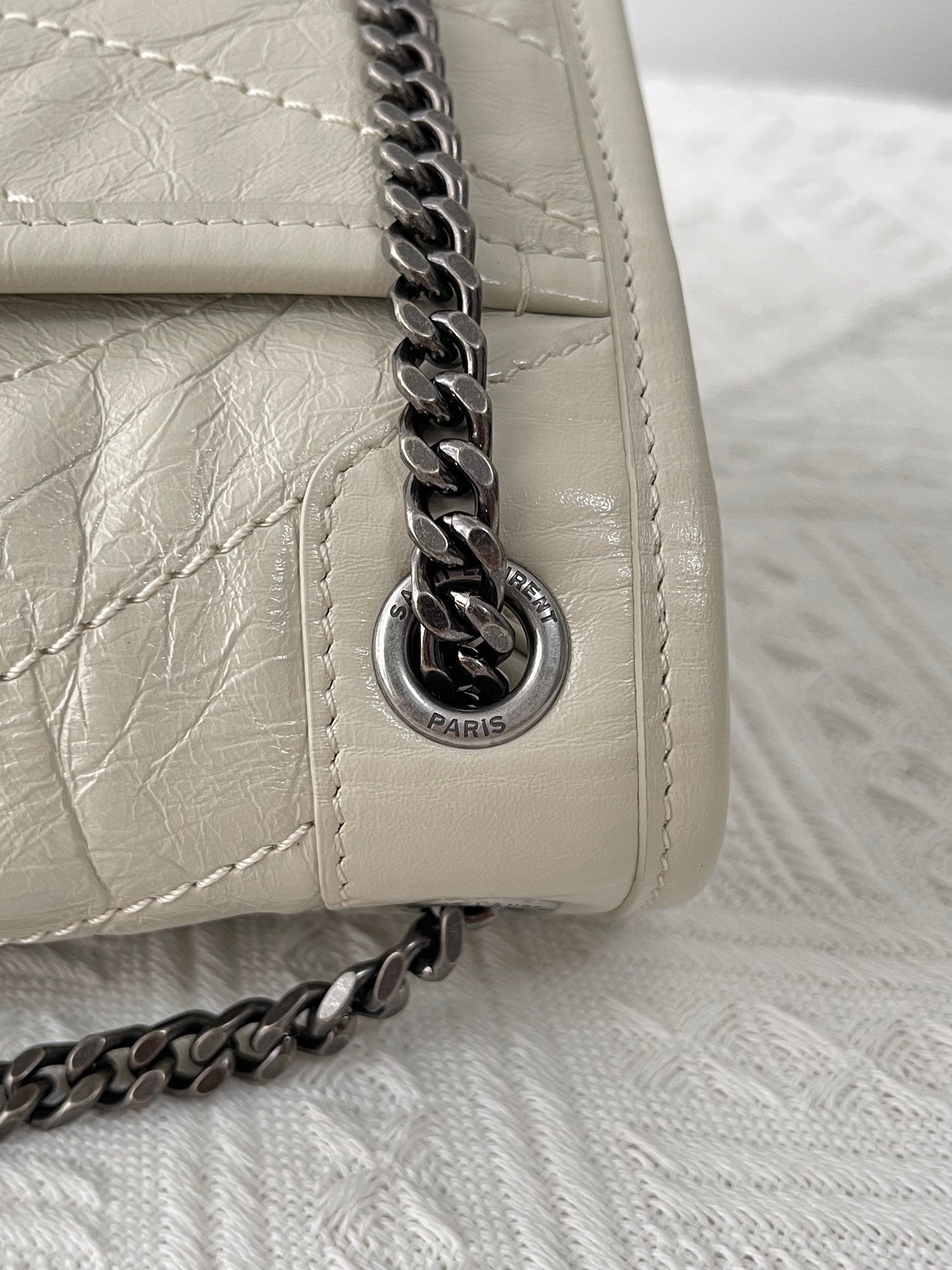 생로랑 니키백 베이비 빈티지 레더