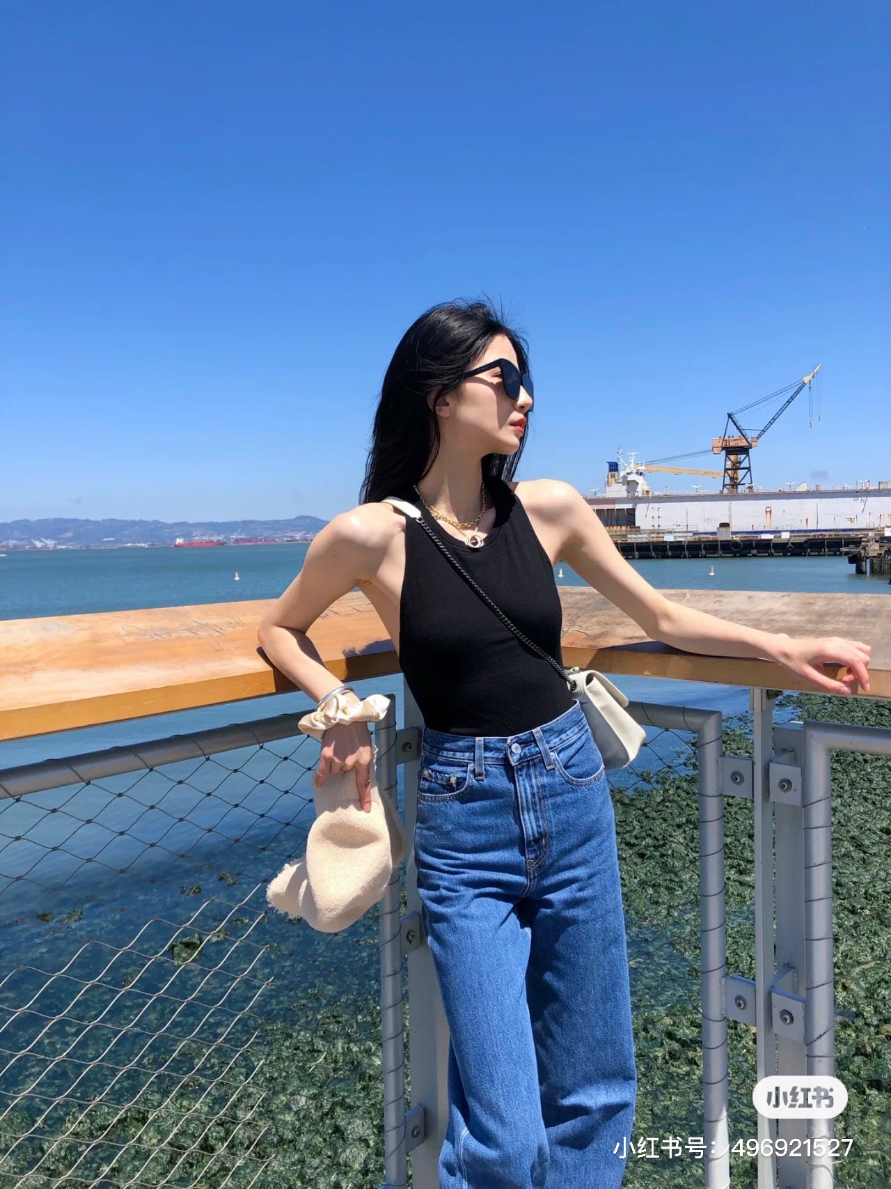 생로랑 니키백 베이비 빈티지 레더