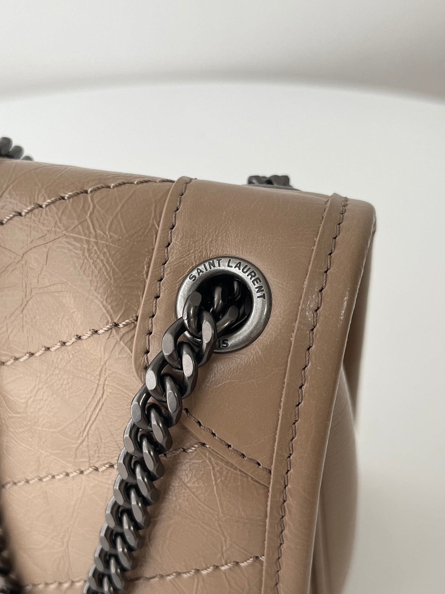 생로랑 니키백 베이비 빈티지 레더