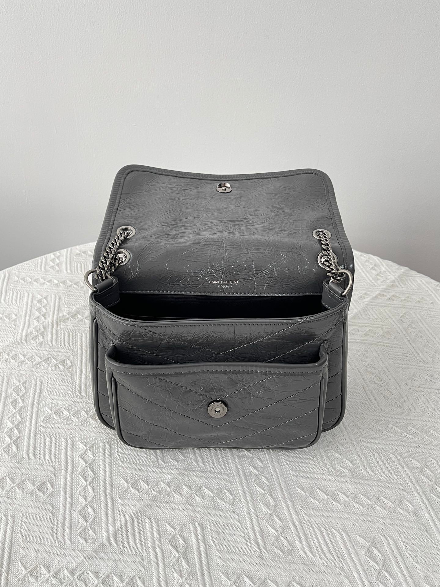 생로랑 니키백 베이비 빈티지 레더