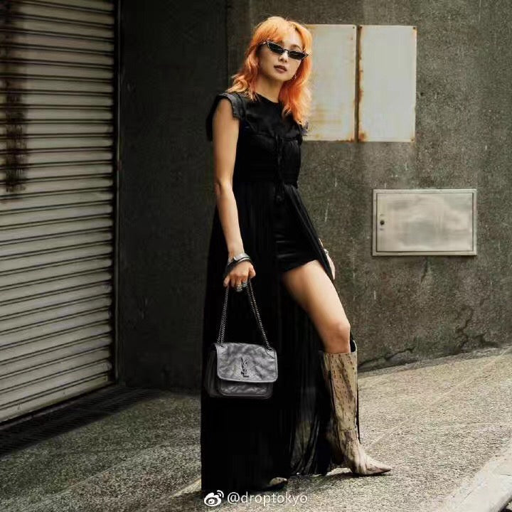 생로랑 니키백 베이비 빈티지 레더