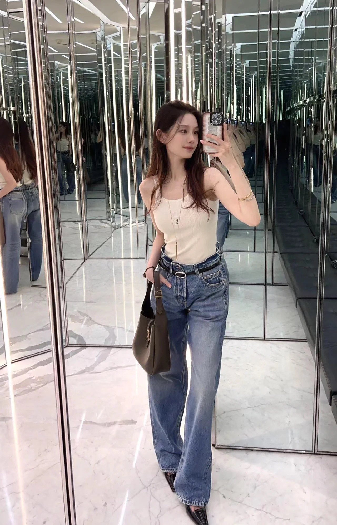 생로랑 LE 5À7 호보 스몰