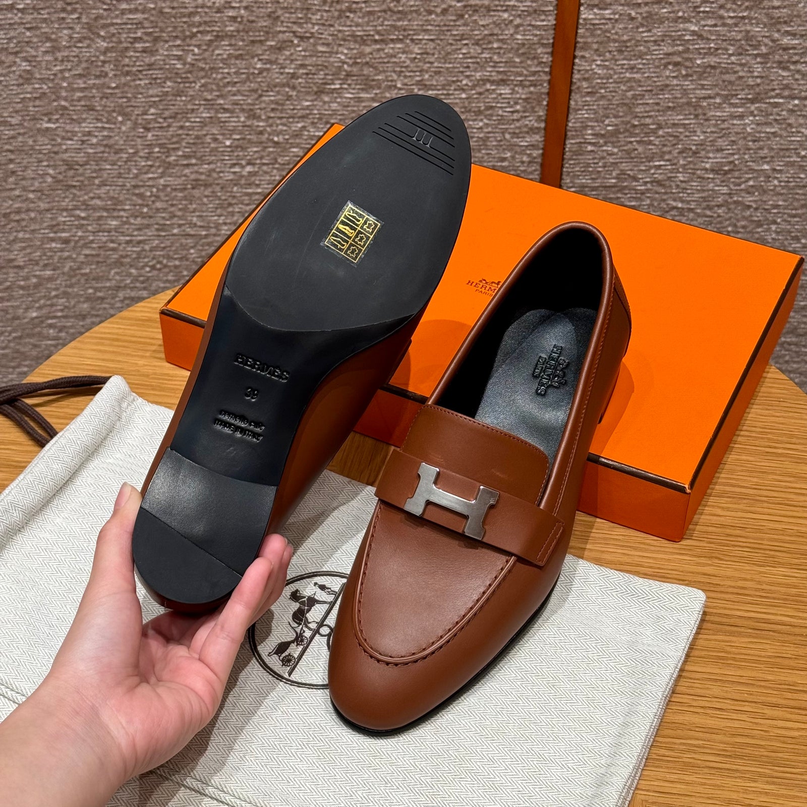 에르메스 Paris 파리 로퍼 은장