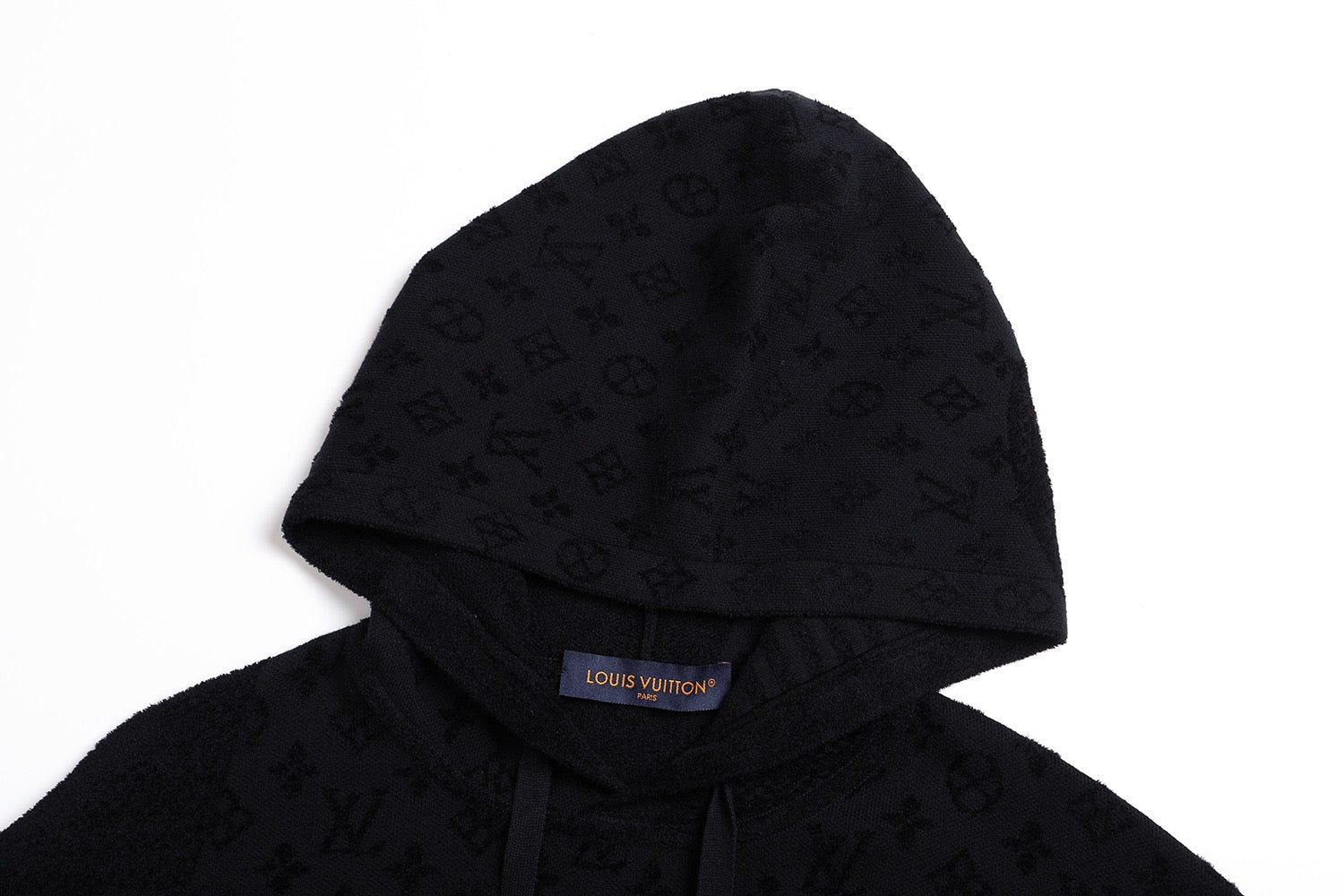 루이비통 그래픽 자카드 모노그램 후드 티셔츠