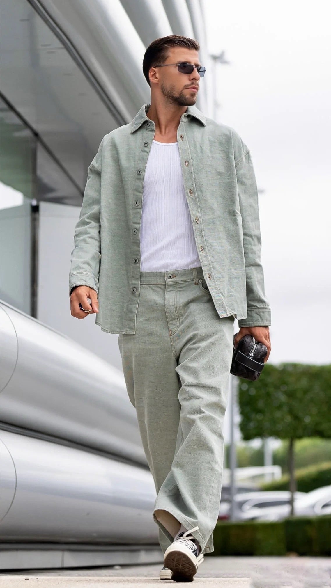 로에베 데님 셔츠