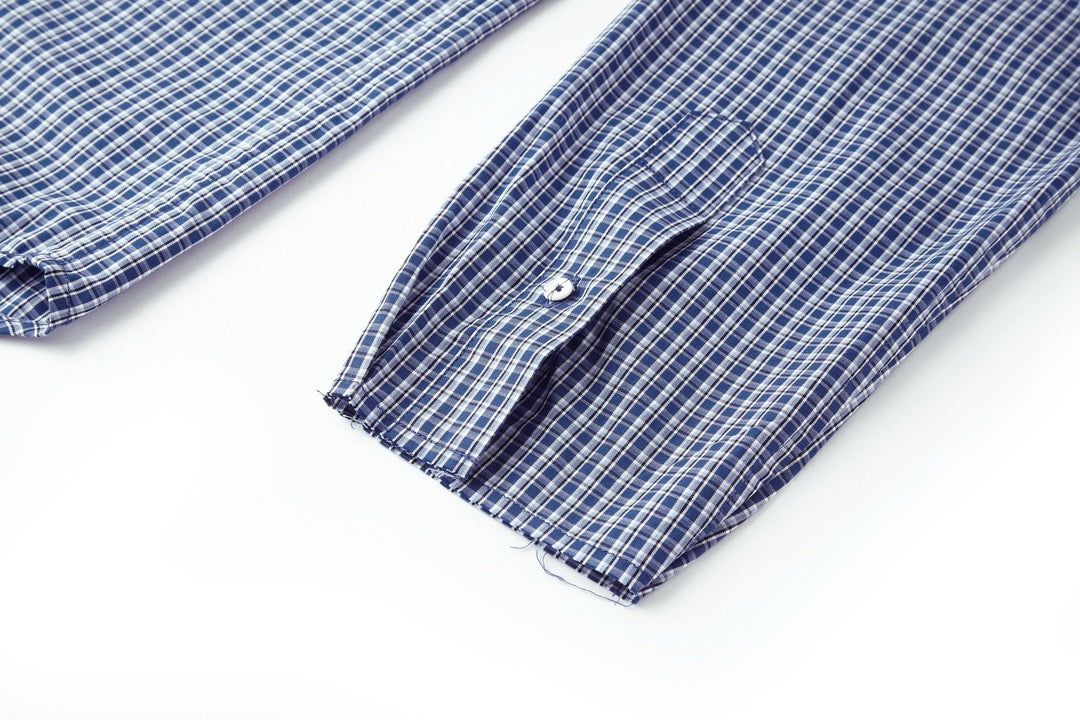 미우미우 체크 팝린 셔츠